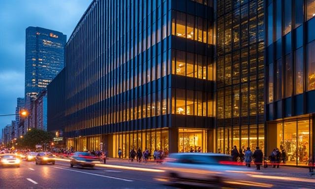 Johannesburg Stock Exchange building with financial graphs
